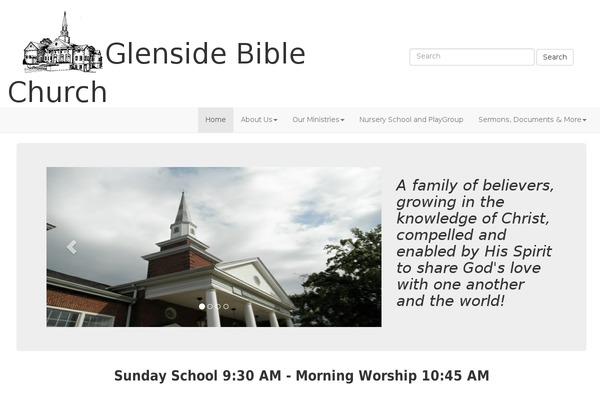 glensidebiblechurch.org site used Churchunderscore