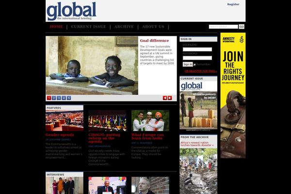 Global theme site design template sample