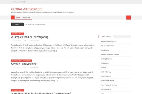 Editorial theme site design template sample
