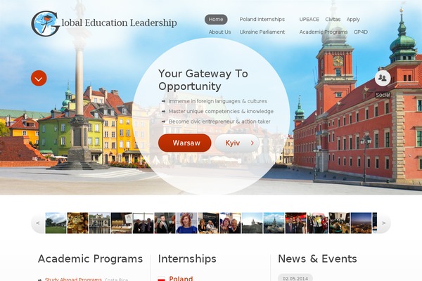 globaleducationleadership.org site used SKT Filmmaker