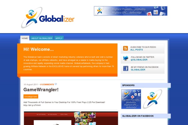 Mainstream theme site design template sample