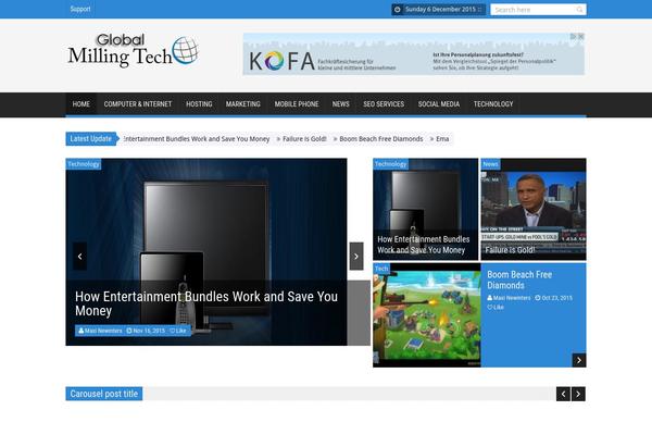 Poseidon theme site design template sample