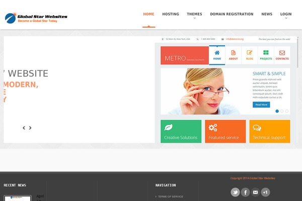 Arkahost theme site design template sample