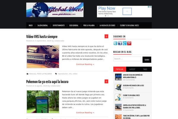 Hiero theme site design template sample
