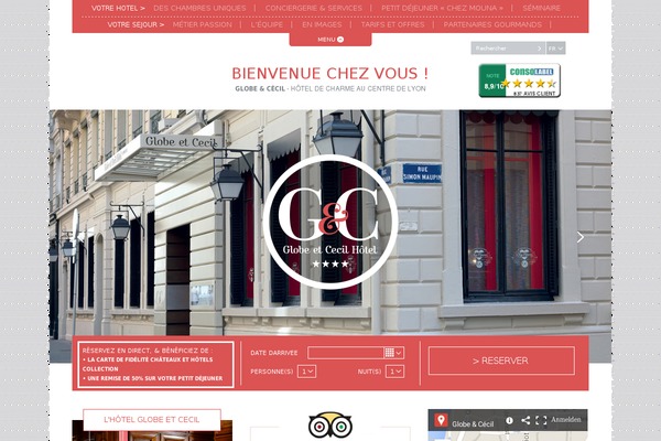 globeetcecilhotel.com site used Lesaubergistes