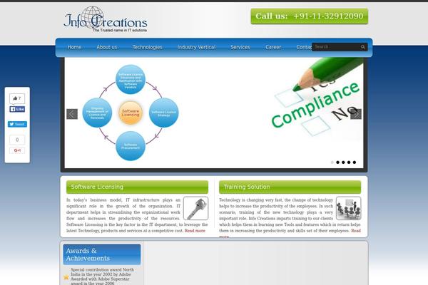 globeinfocreations.com site used Planshet