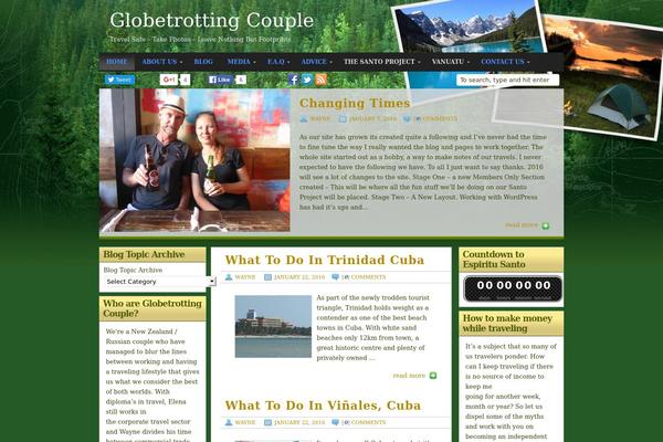 Travel Blogger theme site design template sample