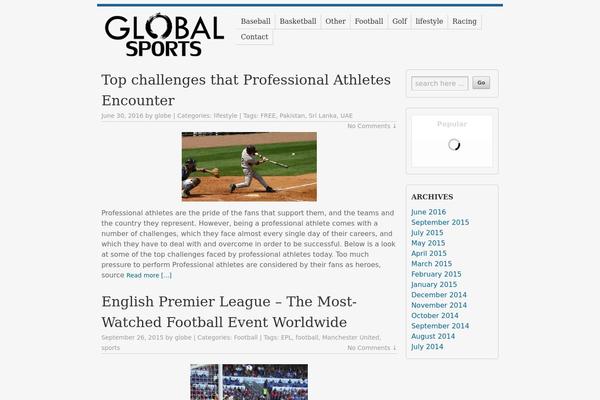 Orbit theme site design template sample