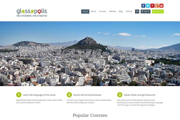 Academy theme site design template sample