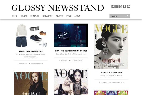 glossynewsstand.com site used Wpex Fashionista