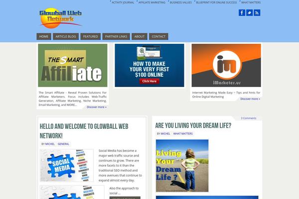 Parabola theme site design template sample