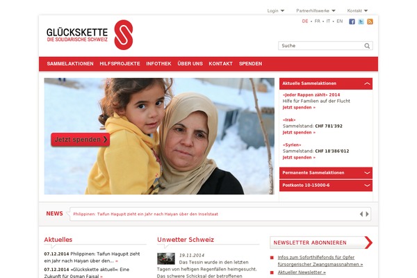 glueckskette.ch site used Cb_theme