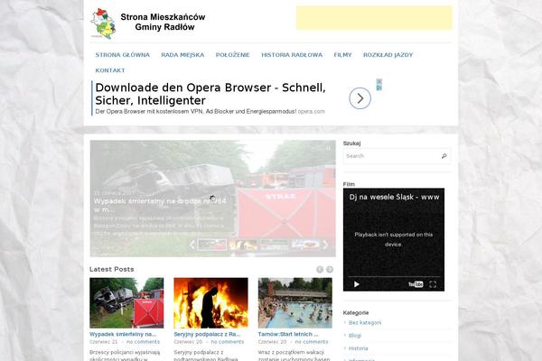 Site using Social Widget plugin