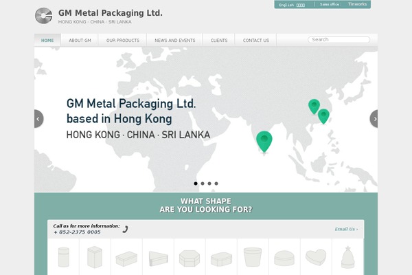 gmmetalpackaging.com site used Twig