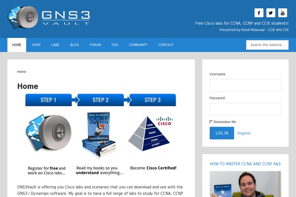 gns3vault.com site used VT Blogging
