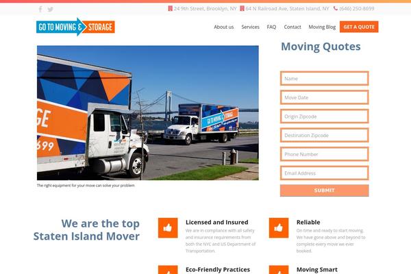 Movers theme site design template sample