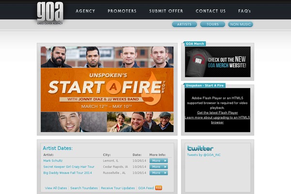 goa-inc.com site used Goa