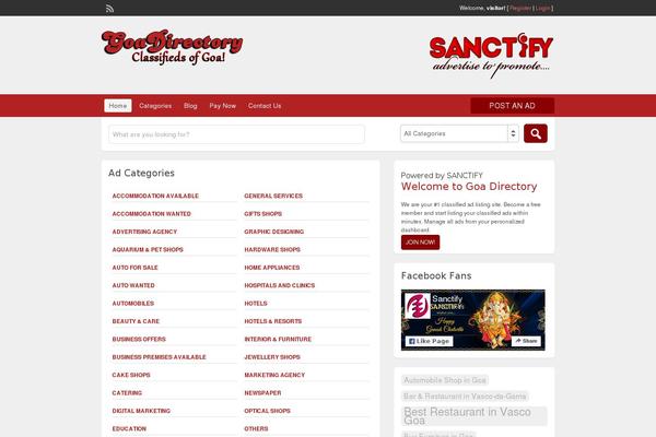 goadirectory.in site used Classipress-master