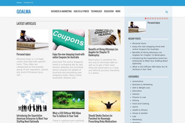AquaMag theme site design template sample