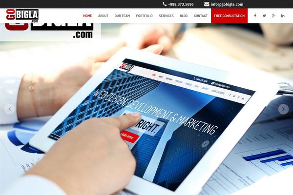 Hub theme site design template sample