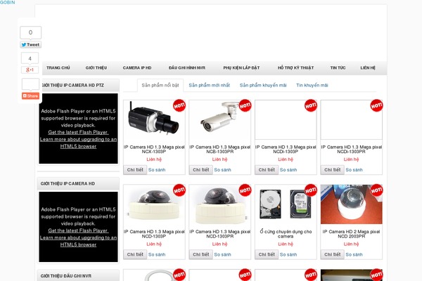 gobin.vn site used Techie