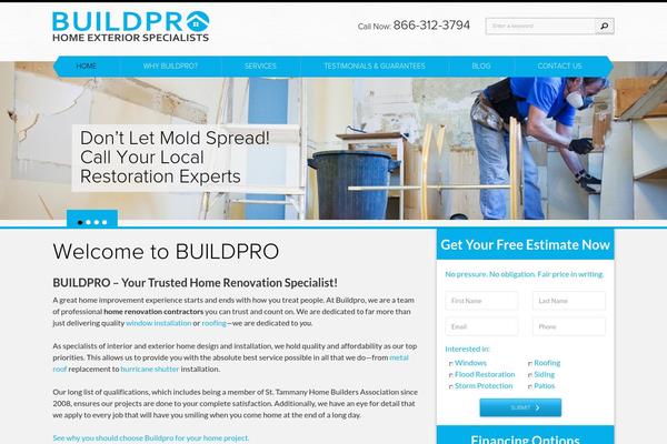 Buildpro WordPress theme, websites list used Buildpro theme Buildpro theme websites examples
