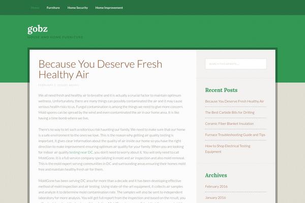 Going Green Pro theme site design template sample