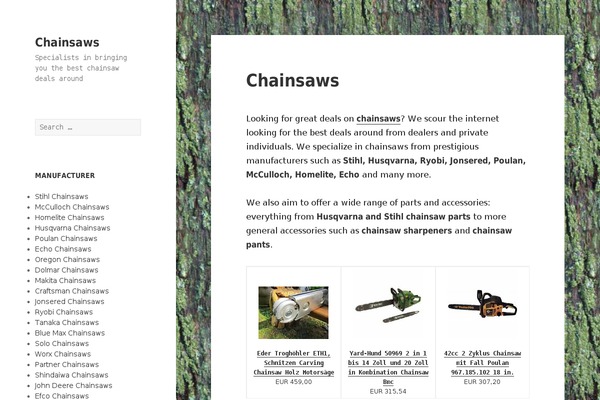 gochainsaws.com site used Flexxcanvas-arial