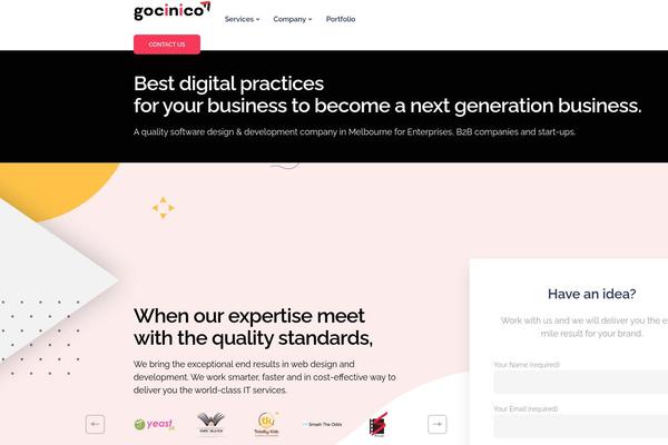 Ekko theme site design template sample