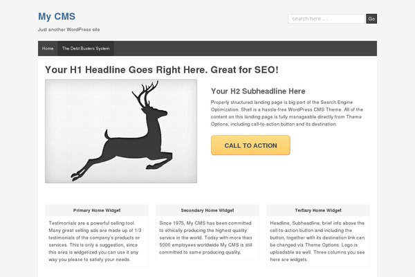 Shell Lite theme site design template sample