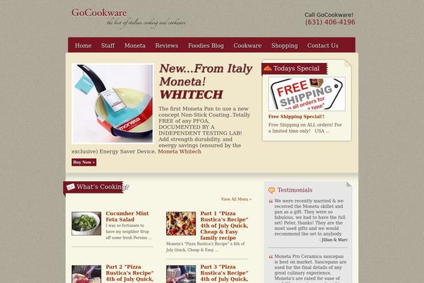 Gourmet theme site design template sample
