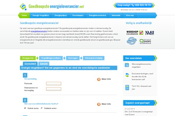 goedkoopste-energieleverancier.net site used Energie