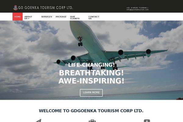 Travel theme site design template sample