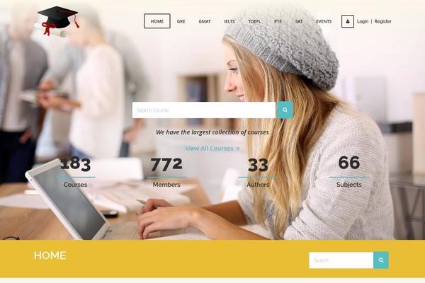 LMS theme site design template sample