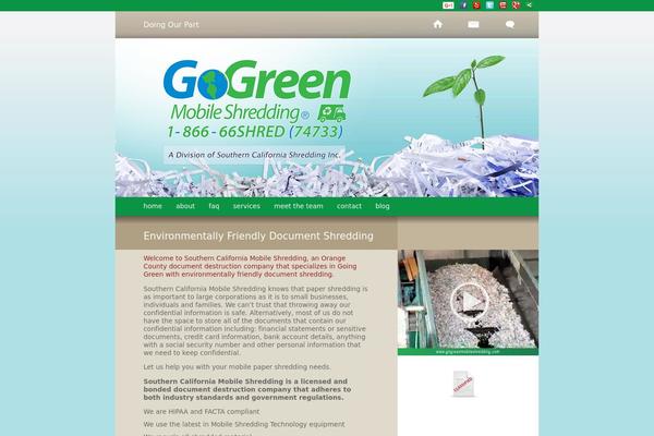 GoGreen theme site design template sample