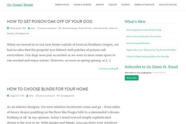 gogreenstreet.com site used Dazzling