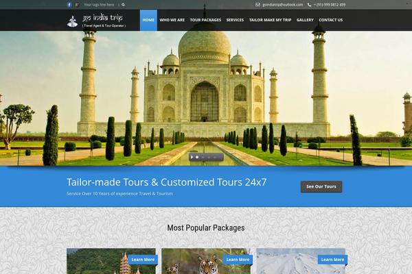 Tour Package theme site design template sample