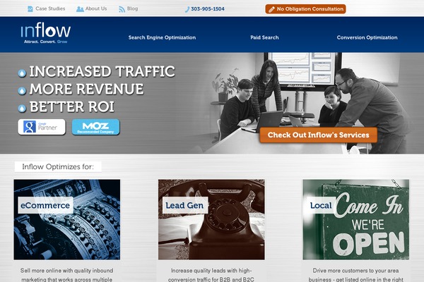 inFlow theme websites examples