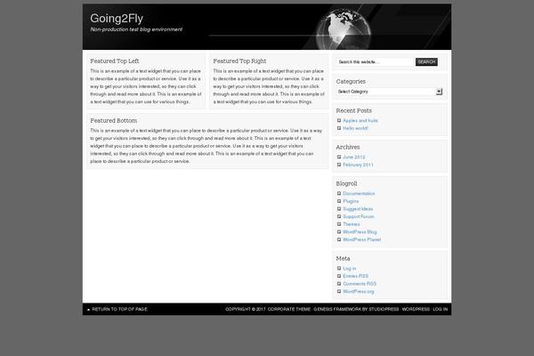 Corporate theme site design template sample