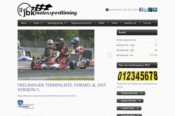gokartsport.no site used Coachpro-standard