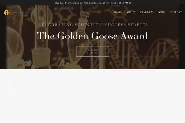 goldengooseaward.org site used Theme1577