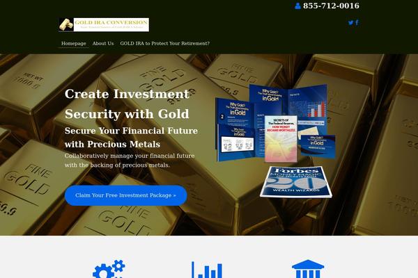goldiraconversion.com site used Gold-business
