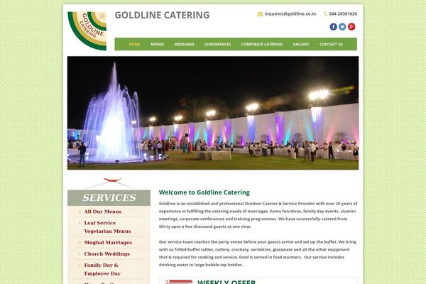 Catering theme site design template sample
