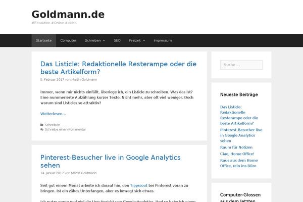 GeneratePress theme site design template sample