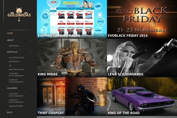 LENS theme site design template sample