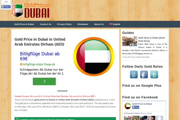 goldpricesdubai.com site used Wmstheme