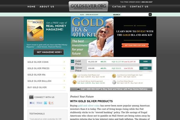 goldsilver theme websites examples