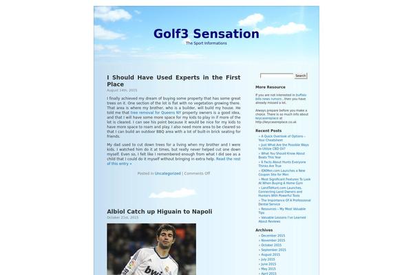 BlueSky theme site design template sample