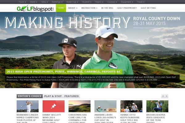 Golf theme site design template sample