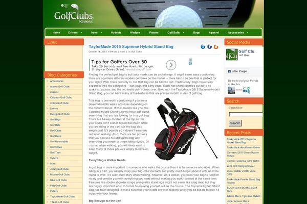 Golf theme site design template sample